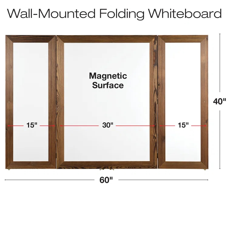 Excello Global Products Wall Steel Magnetic Whiteboard, Dry Erase Board for Wall, Magnetic Whiteboard for Office, Home or Classroom, Durable, Easy to Clean Whiteboard for Wall Use