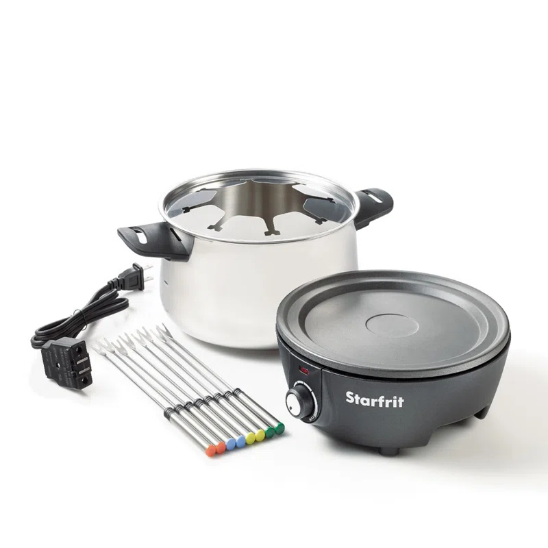 Starfrit 3.17 qt. Electric Stainless Steel Fondue Pot