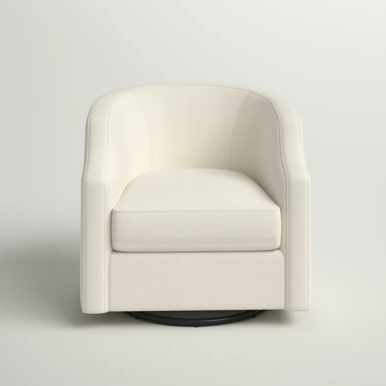 Three Posts™ Debbie Polyester Swivel Barrel Chair