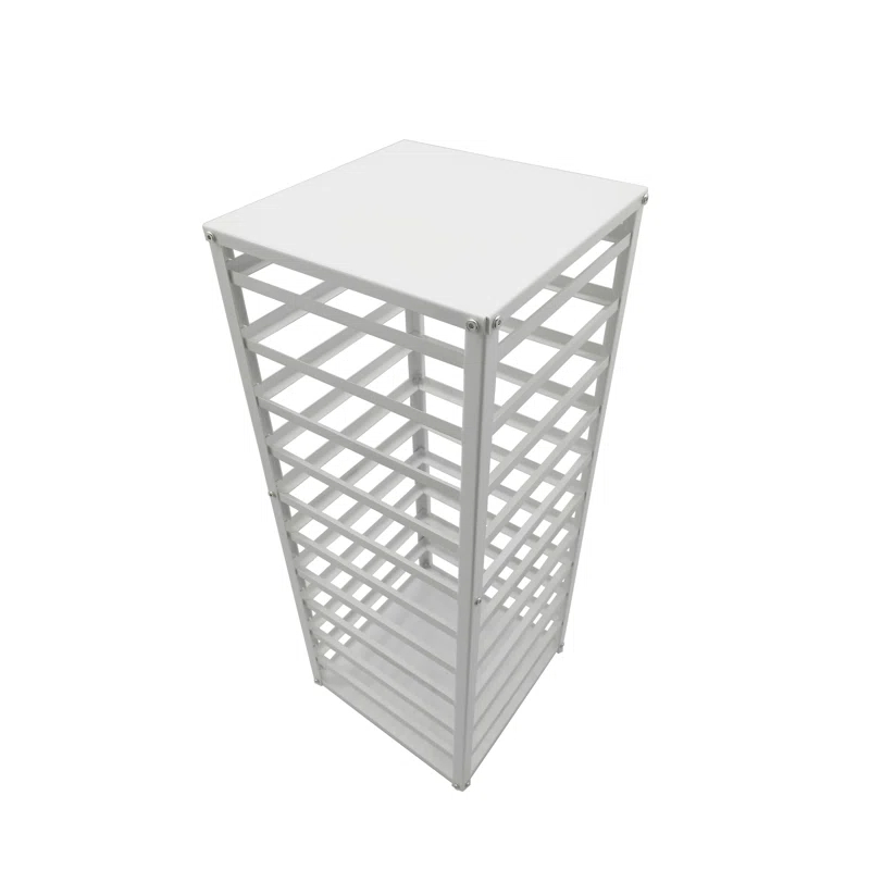 FixtureDisplays Jewelry Displays, Counter top Earring Card Spinning Retail Rack White 12 x 12 x 32" 10 Tiers