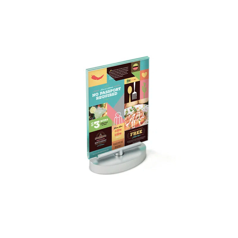 Azar Displays Two-Sided Revolving Acrylic Sign Holder Frame 4"W X 6"H, 2-Pack (Set of 2)