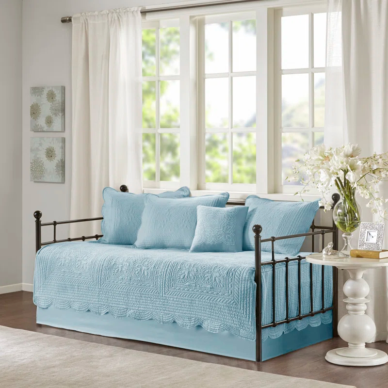 Madison Park Tuscany 6 Piece Reversible Scalloped Edge Daybed Cover Set