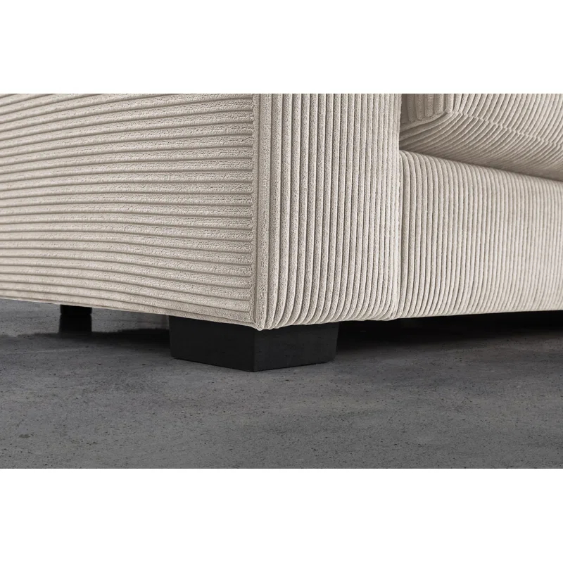 DEVION Furniture Naomi Corduroy Upholstered Sectional