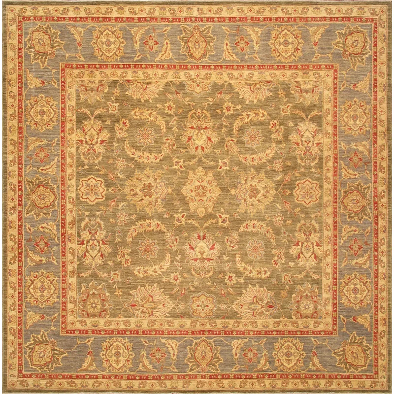 Pasargad Denver One-of-a-Kind 9'10" New Age Square Wool Area Rug in