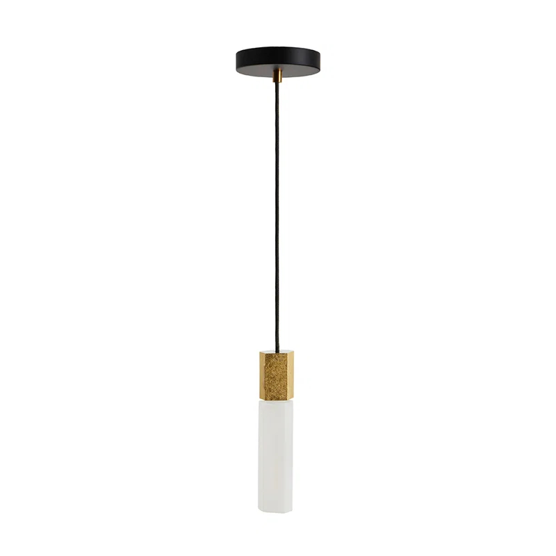 Tala Basalt Single Pendant Light - Brass