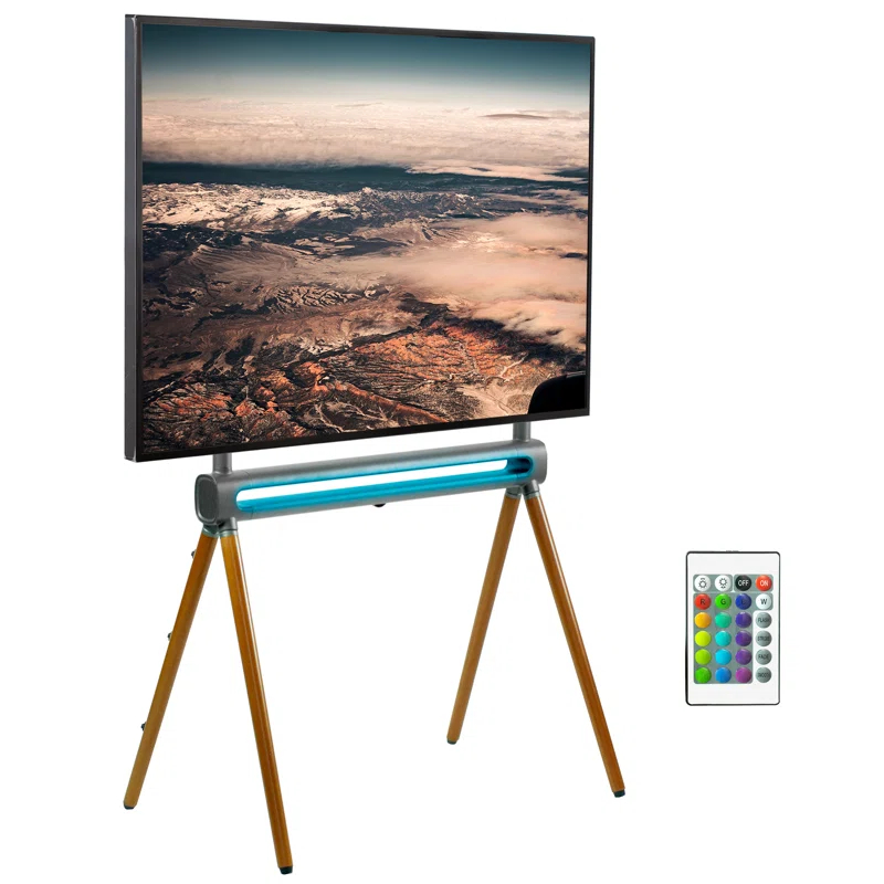 Vivo Easel Studio TV Stand with RGB Light