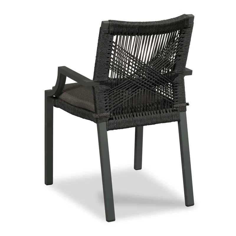 Woodbridge Furniture Bellevue Stacking Patio Dining Armchair with Cushion