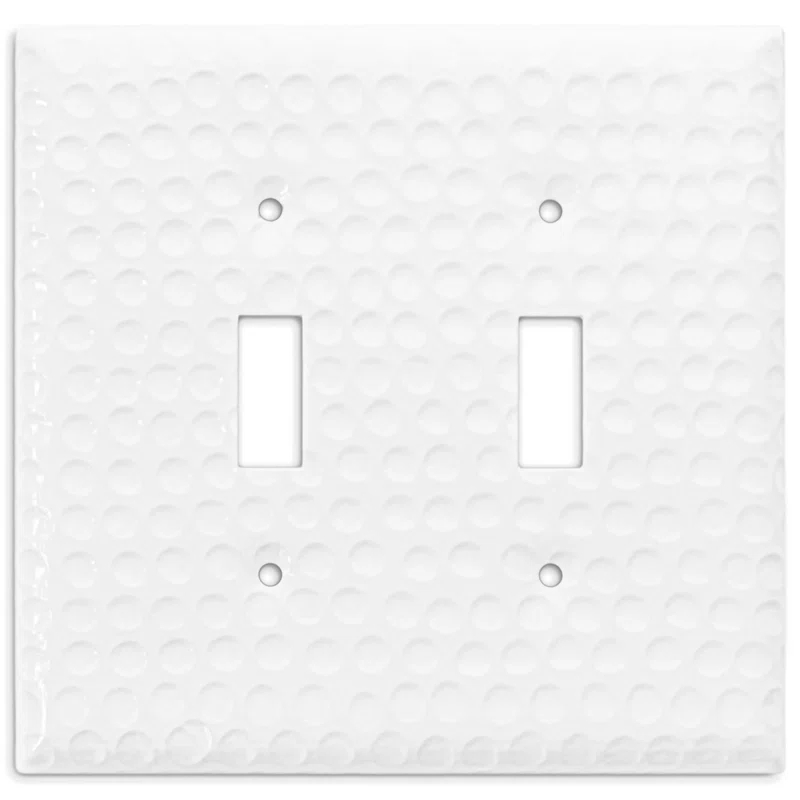 Monarch Abode Hand Hammered 2 - Gang Toggle Light Switch Standard Wall Plate