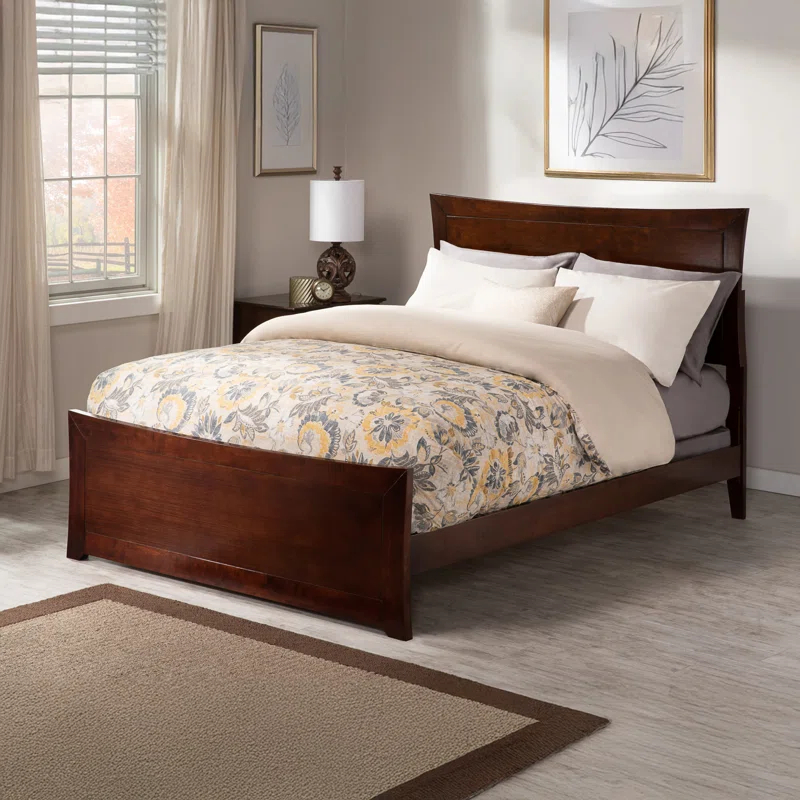 AFI Furnishings Metro Low Profile Solid Wood Platform Bed with Matching Footboard