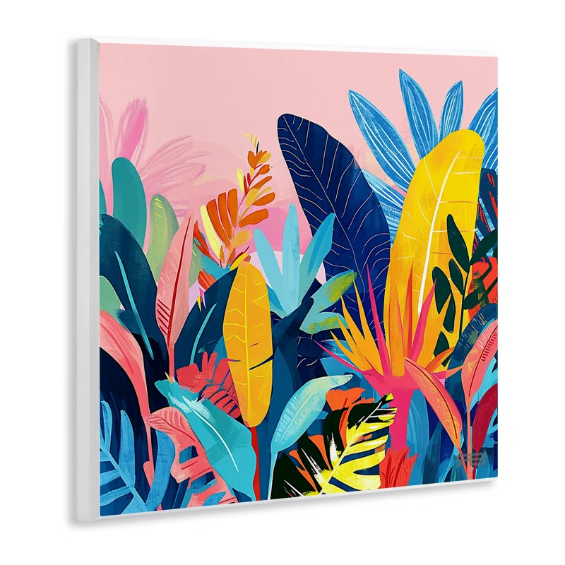 Stupell Industries Bold Tropical Jungle Leaves Wall Plaque Art by Roozbeh Bahramali