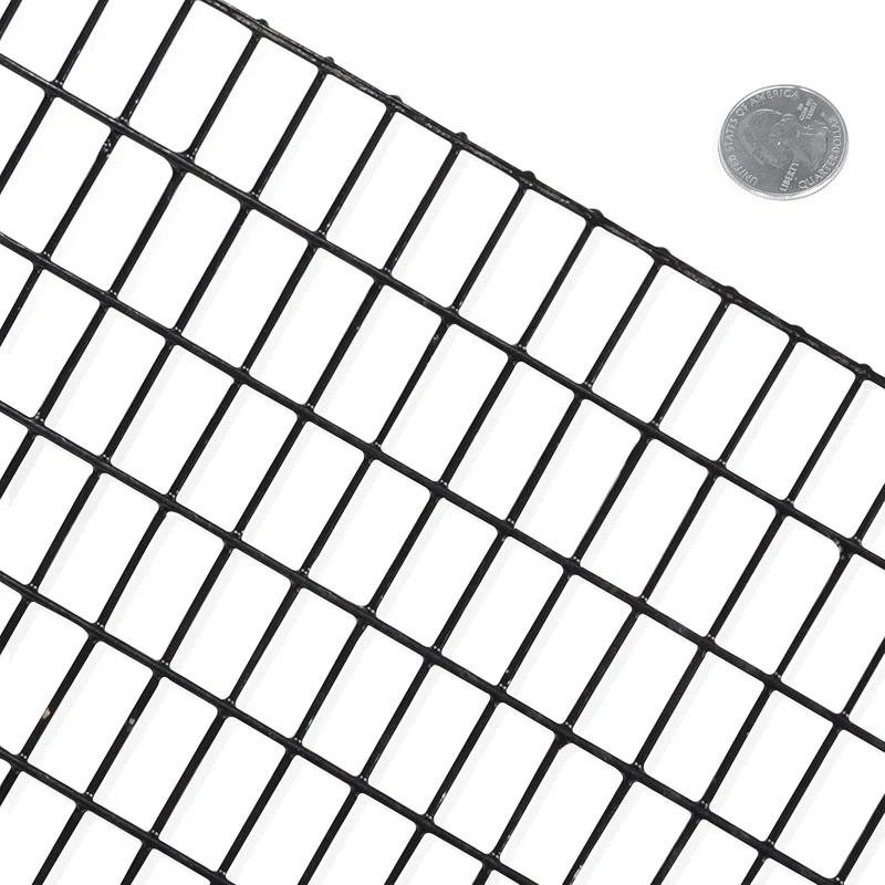 Fencer Wire Fencer Wire 16 Gauge Black Vinyl Coated Welded Wire w/ Mesh Size 0.5 inch X 1 inch, Multiple Sizes
