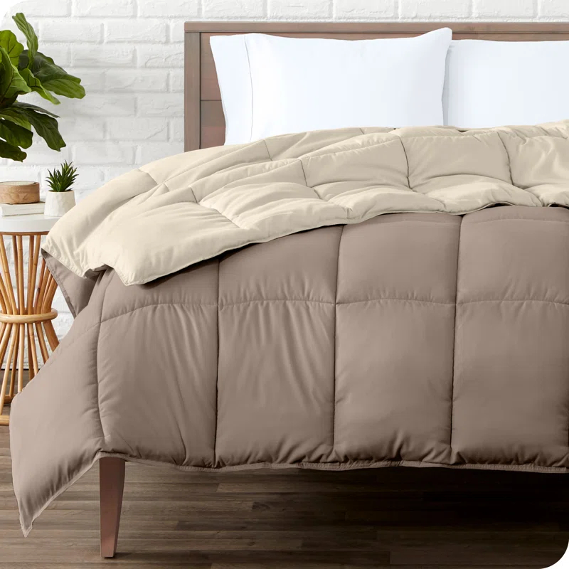Bare Home Premium Ultra Soft Modern & Contemporary Box Stitch Comforter