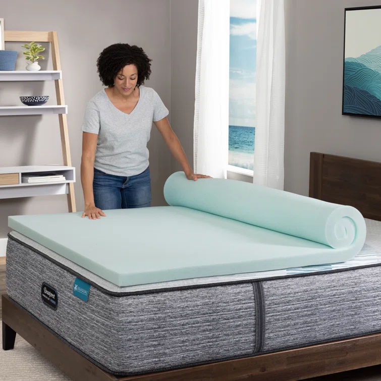 Beautyrest Beautyrest ThermaGel Deluxe Memory Foam Mattress Topper, 2 Inch