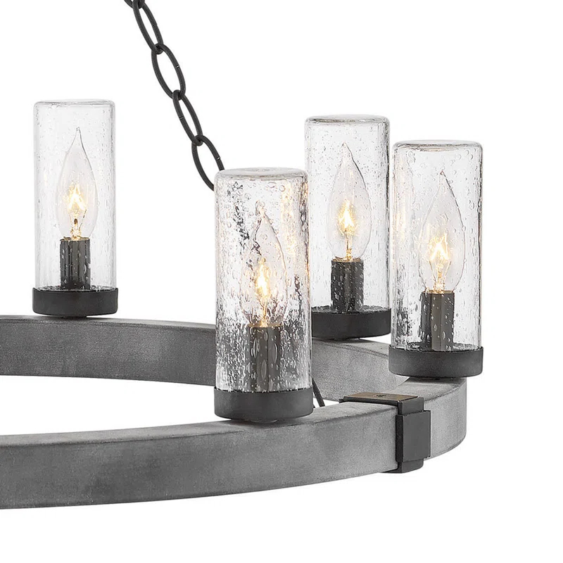Hinkley Sawyer 30" Nine-Light 12v Outdoor Candle Chandelier - LEDs Included