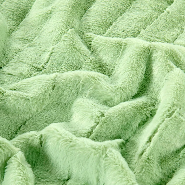 Home Soft Things Luxury Rabbit Faux Fur Throw Blanket & Reviews | Wayfair