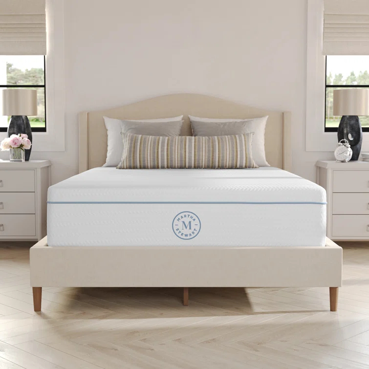 Martha Stewart Martha Stewart SleepComplete Medium Support Dual-Action Green Tea Cooling Memory Foam Mattress