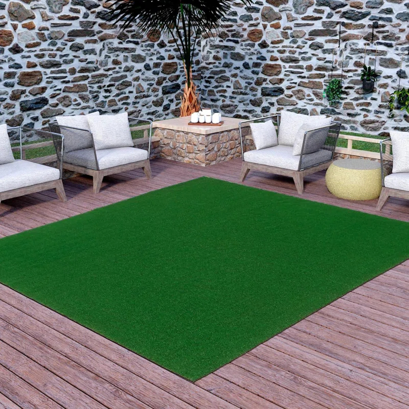 Grass Waterproof Indoor/Outdoor Artificial Grass Turf Rugs and Rolls Customized Size For Balcony, Patios