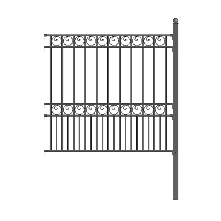 ALEKO Paris 60'' H x 96'' W Black Metal Fencing