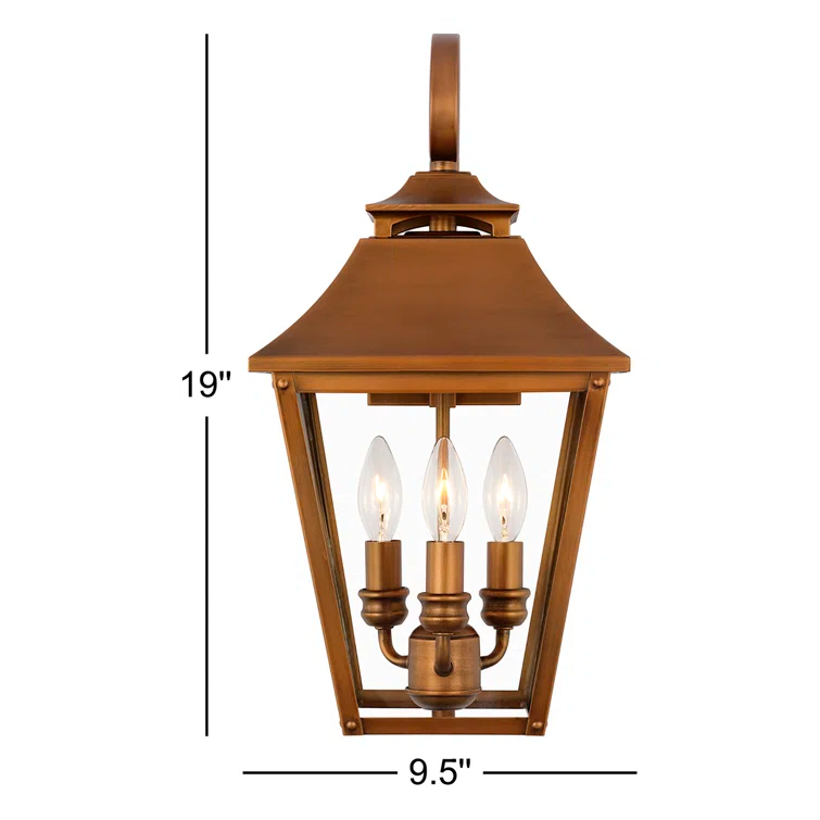 3 Light Empire Outdoor Stainless Steel Wall Light