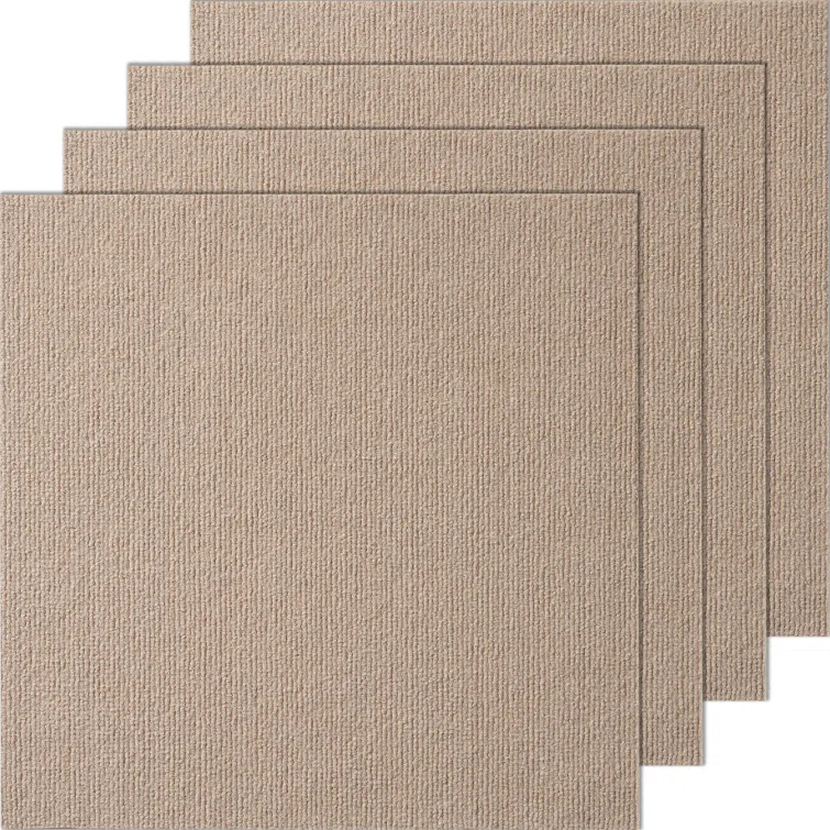VEVOR 18'' W x 18'' L Level Cut And Loop Polyester Carpet Tile (Set of 10)