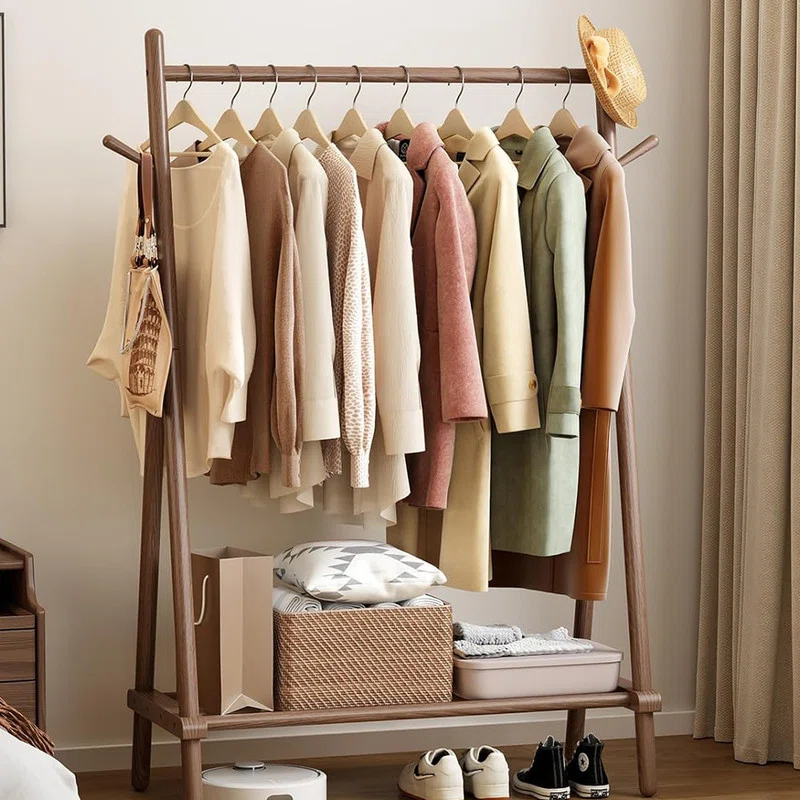 Clothes Rack,Clothing Rack with Shelf and Hook, Sturdy and Portable,Garment Rack