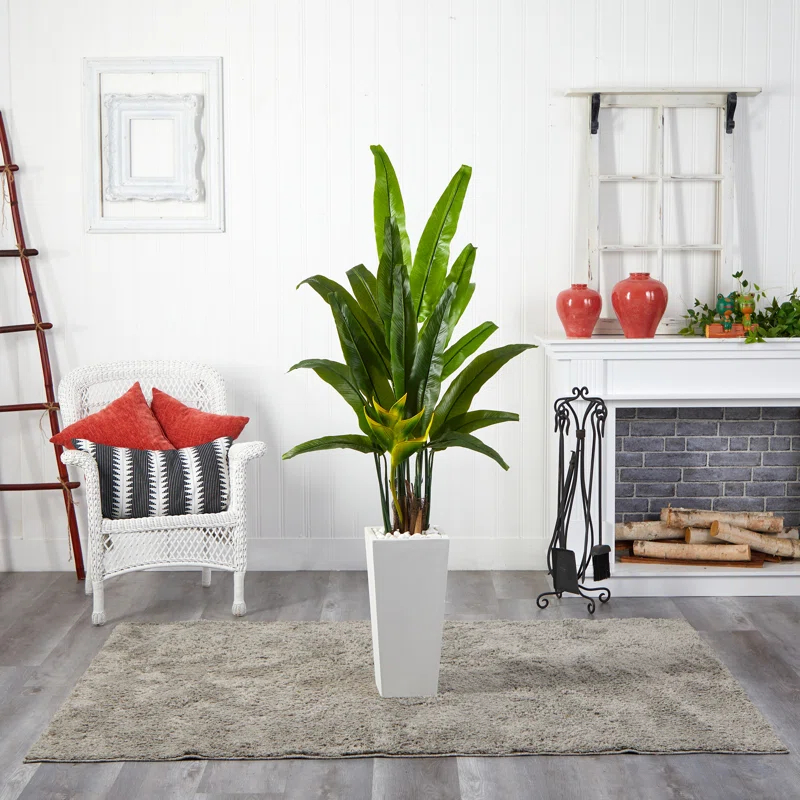 Ivy Bronx 69'' Faux Palm Tree in Clay Planter