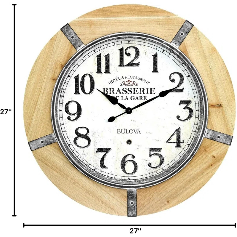 Bulova Solid Wood Wall Clock