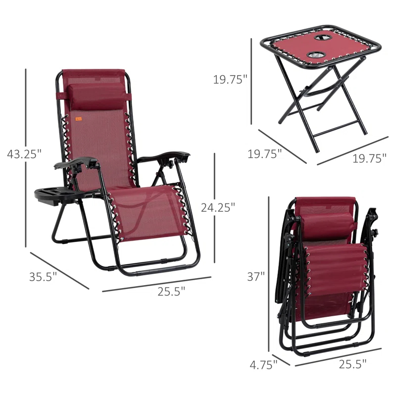 Outsunny Folding Zero Gravity Chair