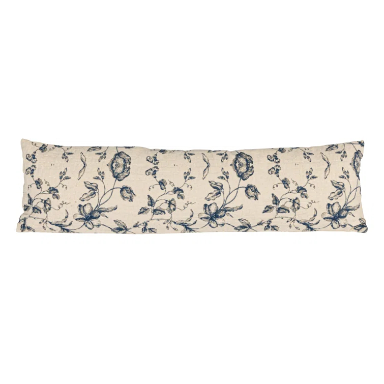 Creative Co-Op Long Patterned Cotton Lumbar Pillow