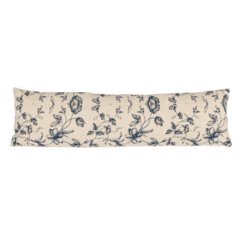 Creative Co-Op Long Patterned Cotton Lumbar Pillow