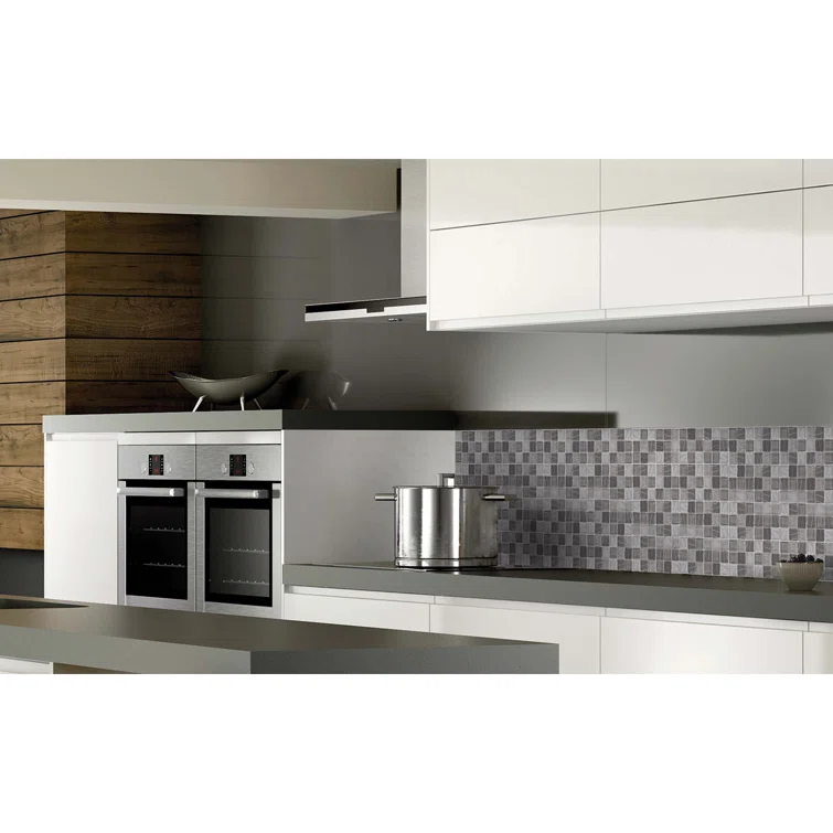 Abolos New Era 12 in.x 12 in. Textured Glass Straight Edge Square Mosaic Wall & Pool Tile