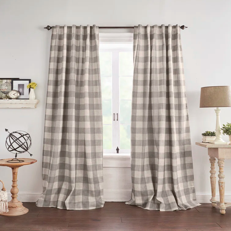 Gracie Oaks Eudell Linen Blend Blackout Single Curtain Panel Single Panel