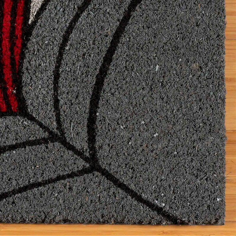 Disney Nightmare Before Christmas Jack Sally Welcome Black White Natural Graphic Non-Slip Indoor/ Outdoor Coir Door Mat 2-Pack, 20x34 (Set of 2)