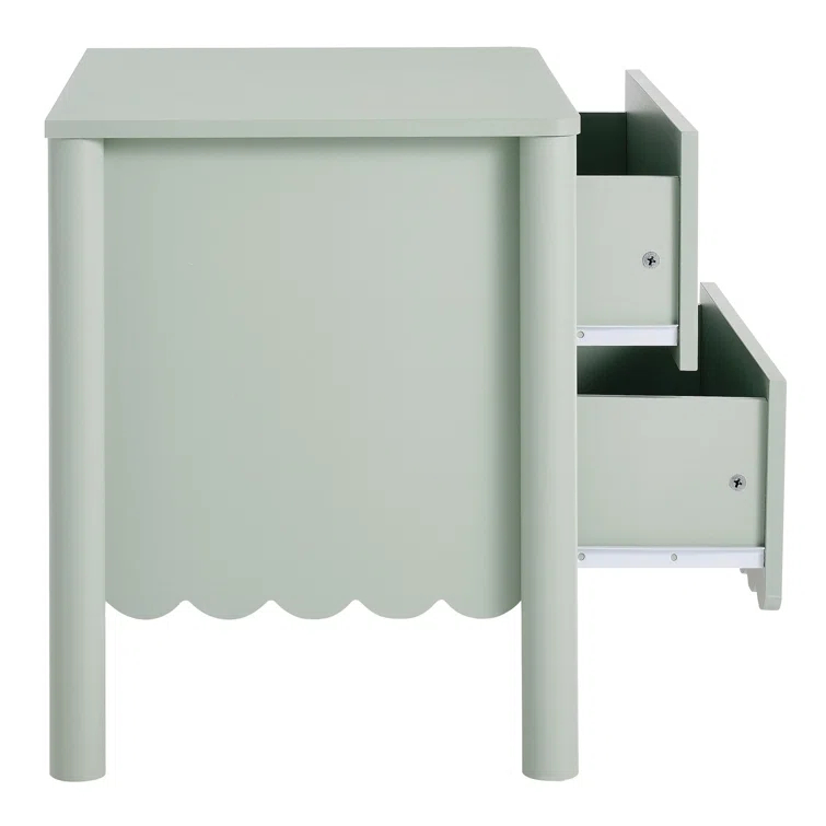 Modway Emmeline Scalloped 2-Drawer Nightstand