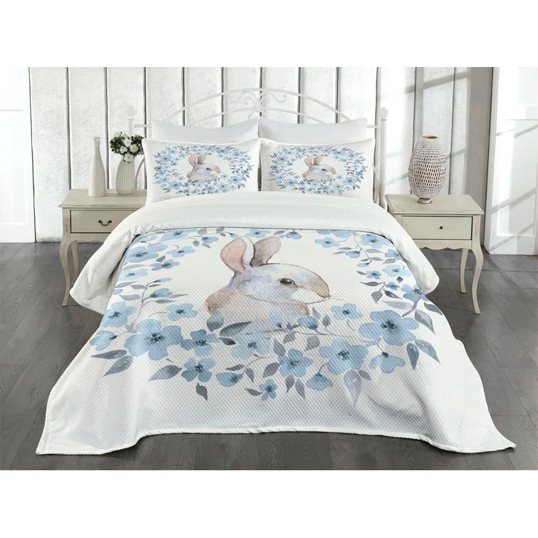 Ambesonne Ambesonne Country Bedspread Rabbit Portrait
