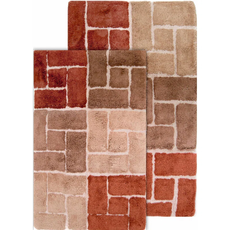 Classic Color Cotton Blend Bath Rug