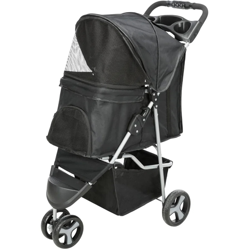 TRIXIE TRIXIE Dog Stroller for Small Dogs and Cats, Lightweight and Compact Pet Stroller