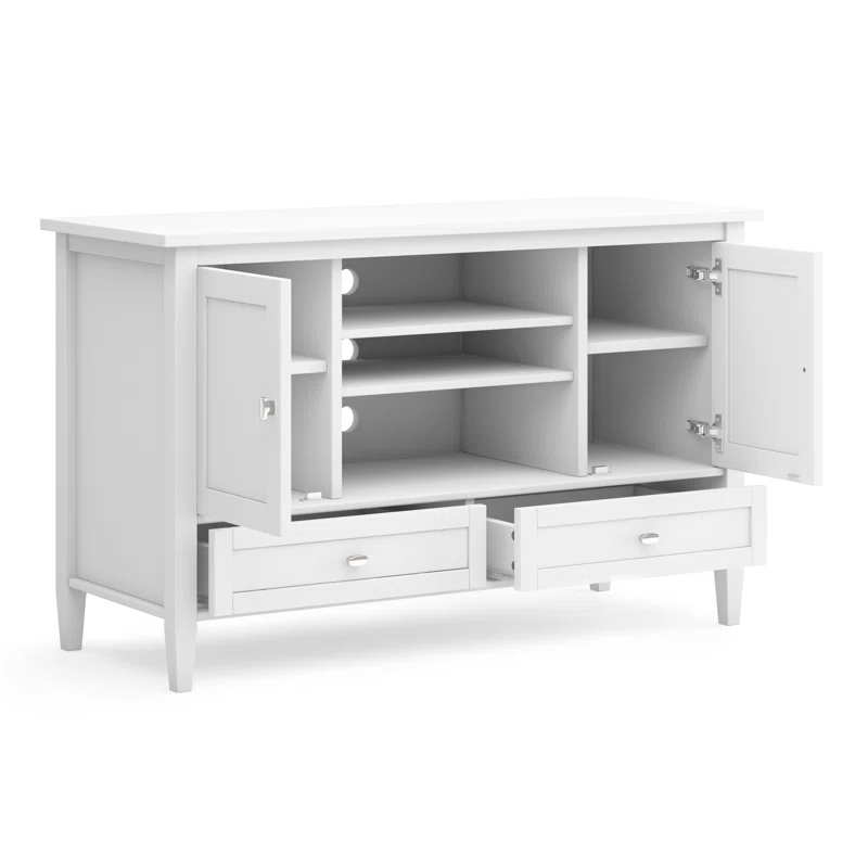 Simpli Home Warm Shaker SOLID WOOD TV Media Stand iFor TVs up to 50 inches