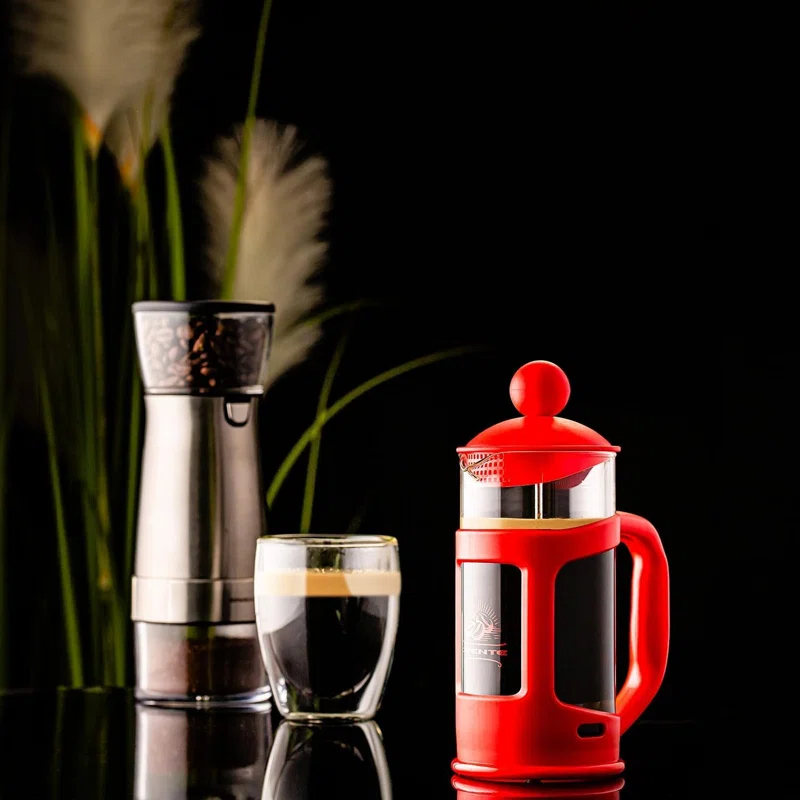 Ovente OVENTE 12 Ounce French Press Coffee Tea and Espresso 4 Filter Stainless-Steel FPT12R