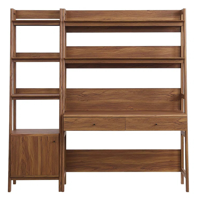 Modway Modway Bixby 2-Piece Wood Office Desk and Bookshelf