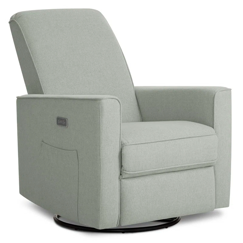 Evolur Greenguard Gold Certified Upholstered Swivel Reclining Glider
