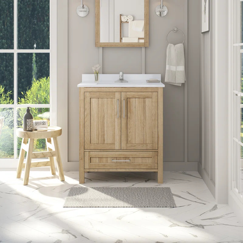 OVE Decors Kansas 30" Single Bathroom Vanity, in White Oak Finish & Reviews | Wayfair