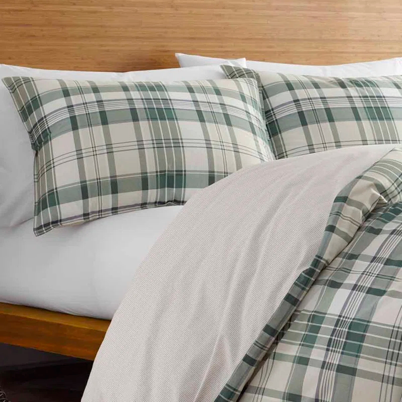 Eddie Bauer Timbers Green Cotton Reversible Bedding Set
