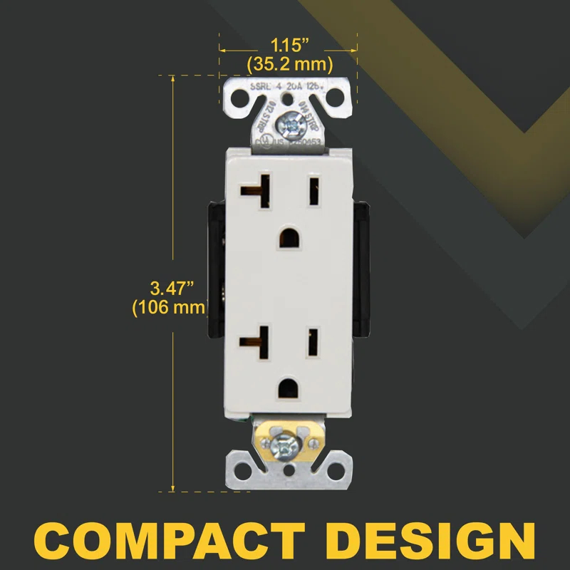 Faith SSRE4-WH-10 20 Tamper Resistant Decorator Outlet
