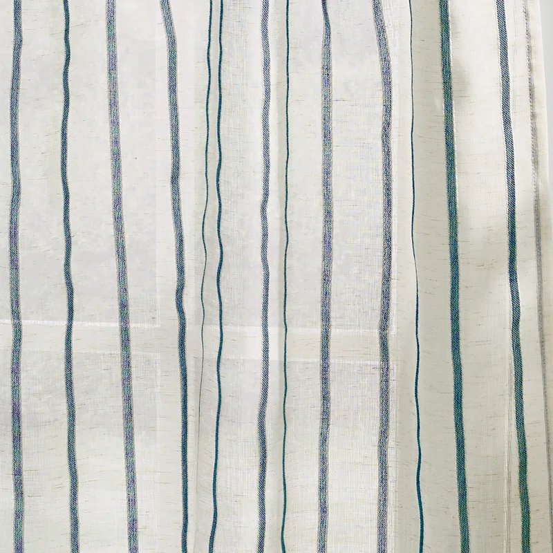 Martha Stewart Laguna Semi-Sheer Rod Pocket Kitchen Curtain Valance and Tiers Set