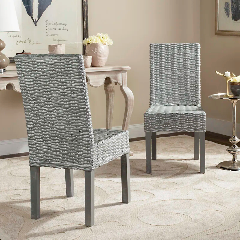 Highland Dunes Willow 18.5'' H Upholstered Parsons Chair (Set of 2)