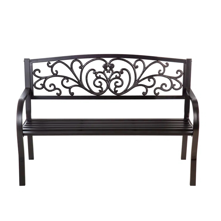 House of Hampton® Blooming Garden Metal Bench