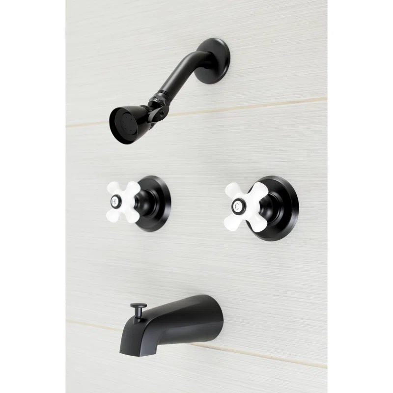 Kingston Brass KB240PX Kingston Brass Victorian Double-Handle Tub and Shower Faucet