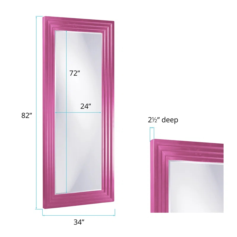 Trule Amy Wood Flat Wall Mirror