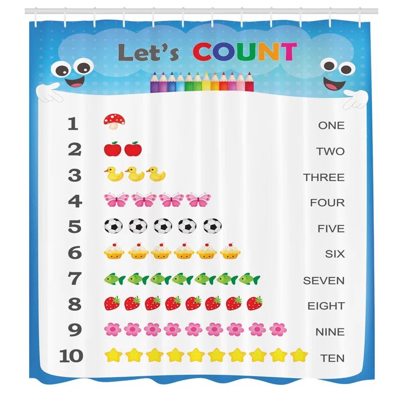 Ambesonne Shower Curtain with Hooks Included